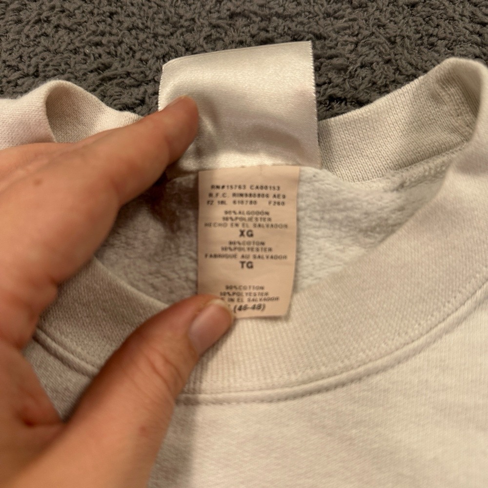 Vtg Arkansas Razorbacks Alpha Gamma Sweatshirt Adult Extra Large White Hogs NCAA - Picture 4 of 11